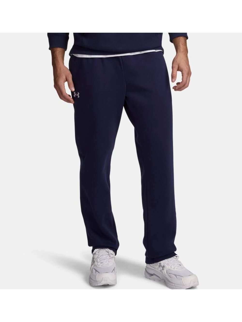 Under Armour UA Rival Fleece Pants Navy White 4XLT Loose Drawstring Elastic NEW - Picture 8 of 9